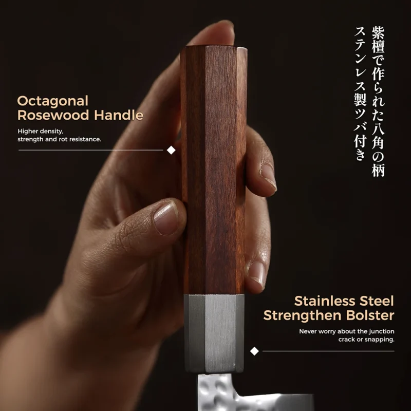 KEEMAKE Kitchen Knives 1-4PCS Set High Carbon Stainless Steel Utility Chef's Santoku Cleaver Japanese Slicing Knife Tools - Image 4