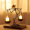 Creative Iron Candle Holder African Metal Candlesticks Wedding Christmas Decoration Home Table Living Room Ornaments