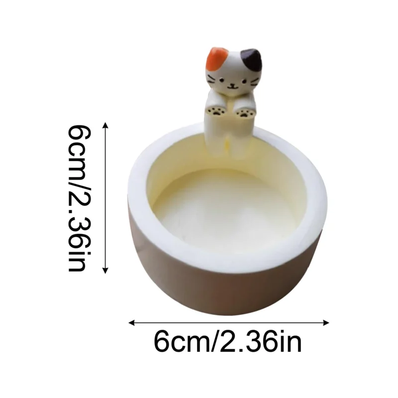 Cartoon Cat Candle Holder, Cat Tea Light Candle, Holder Office Home Desktop Decorative Ornaments Cute Candlestick, Home Decor, Office Decor - Image 4