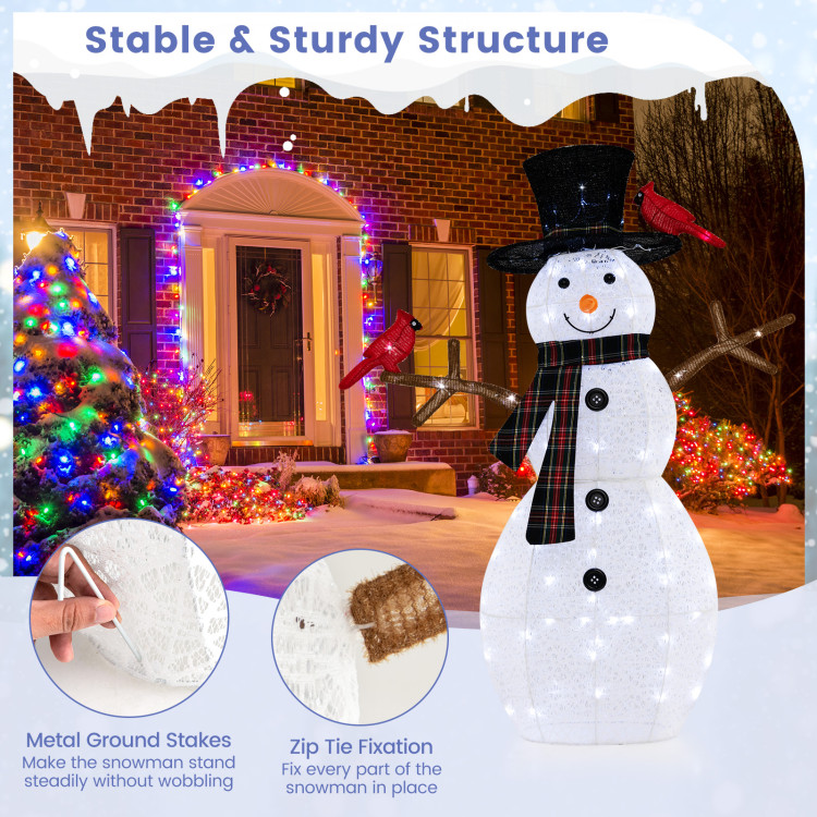 Outdoor Lighted Snowman