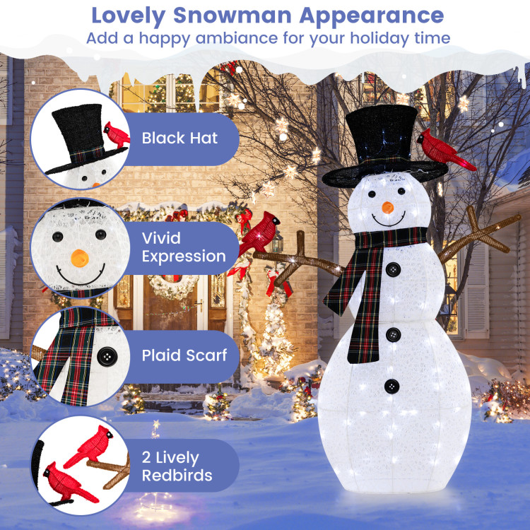 Outdoor Lighted Snowman