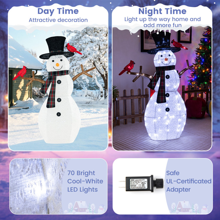 Outdoor Lighted Snowman